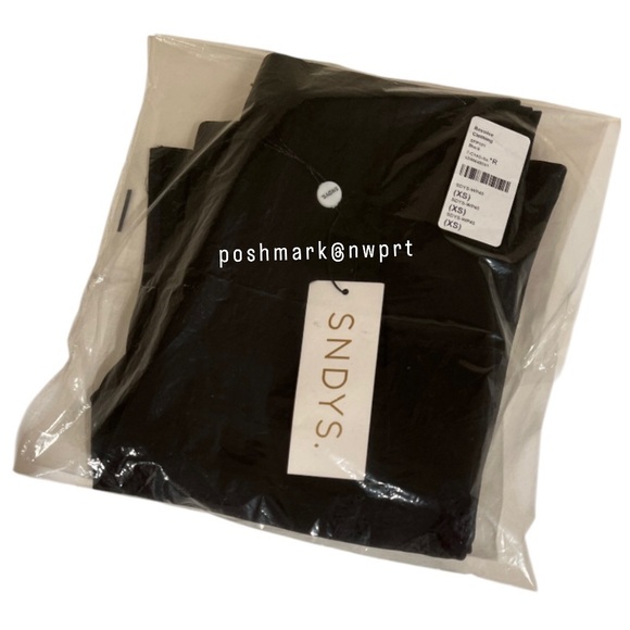 NEW 💯 SNDYS Viola Black High Rise Crepe Pants Flare XS - Picture 13 of 14